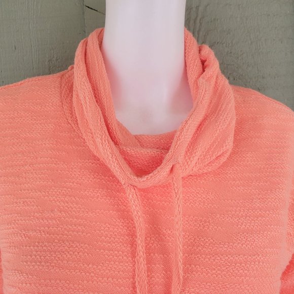 NWT JONES New York Peach Textured Funnel Neck Sweater S - Picture 2 of 5